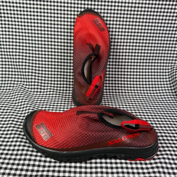 Salomon RX Moc 3.0 NWOB Recovery Slip On Sneaker Mule Red Black Men's Size 9